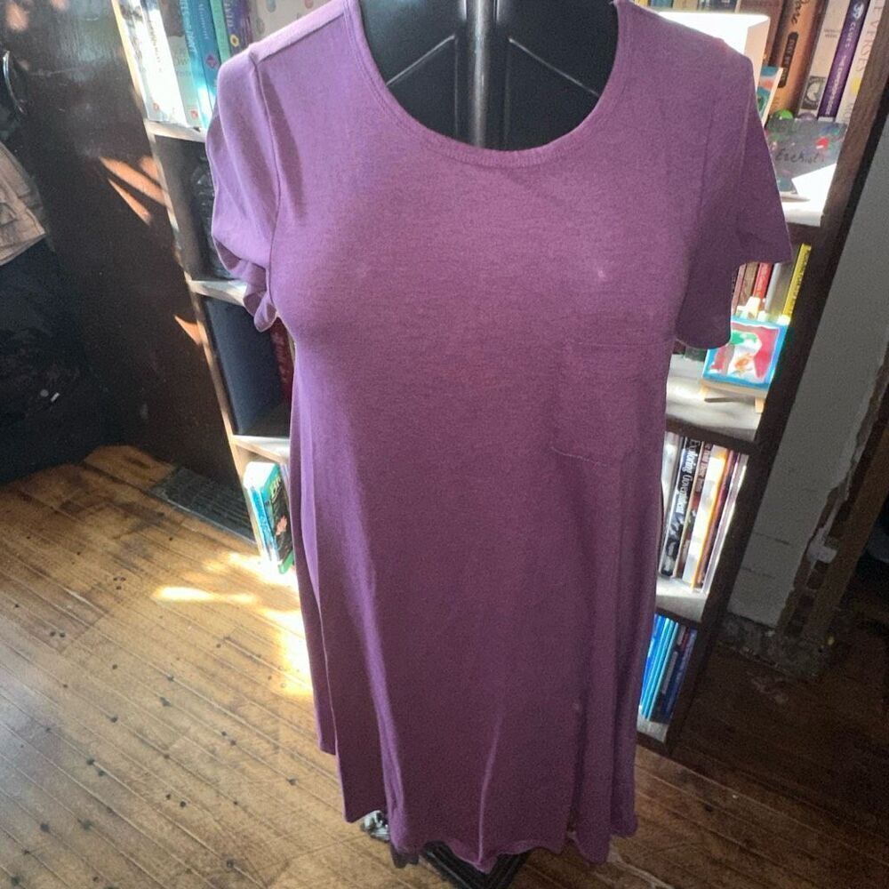 LuLaRoe purple loungewear M knit Carly Swing Dress